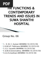 HR Functions & Contemporary Trends and Issues in Suwa Shanthi Hospital