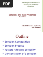 Solutions and Their Properties: Mulungushi University