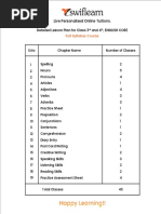 Detailed Lesson Plan For Class 3 and 4, English Core: Live Personalised Online Tuitions