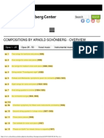 Schoenberg Catalog of Compositions