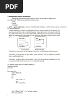 1.goto:-: Unconditional Control Statements