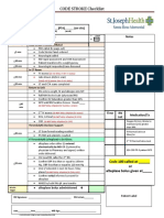 CODE STROKE Checklist:: Notes