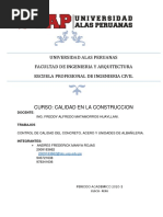 Control de Calidad Del Concreto, Acero y Unidades de Albañileria PDF