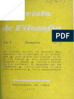 Revista de Filosofia Vol. V - Nicolai Hartmann, El Problema Del Ser Espiritual (Universidad de Chile - 1958) PDF