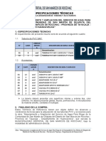 Especificaciones Técnicas - PVC