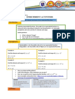 Enrichment Activities: Grade Level: 11 Quarter: First Subject: General Mathematics Competency