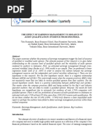 The Effect of Earnings Management To Issuance of Audit Qualification Evidence From Indonesia