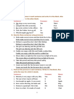 Sentences Pronouns Person: Class-3b English-2 15. Pronouns