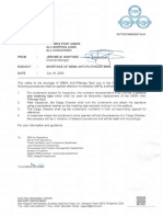 SBMA Seaport Memorandum On Anti Pilferage Seal