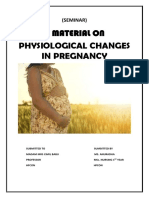 Material On PHYSIOLOGICAL CHANGES DURING PREGNANCY