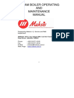 Steam Boiler Operating AND Maintenance Manual: Prepared by Meksis A.Ş. Service and R&D Department