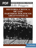 Historia Critica de Los Partidos Politicos Argentinos I - Rodolfo Puiggros