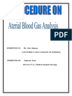 Arterial Blood Gas Analysis PROCEDURE