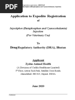 Application To Expedite Registration: Regulatory Authority (DRA), Bhutan