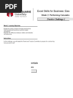 Excel Skills For Business: Essentials: Week 2: Performing Calculations