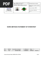 Work Method Statement of Hydrotest: Sirteoil Company