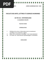 Phi 212 Epistemologie Complet Avec Page de Garde