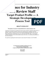 FDA Guidance Target Product Profile