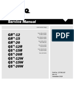 Service Manual: GR - 12 GR - 15 GR - 20 QS - 12R QS - 15R QS - 20R QS - 12W QS - 15W QS - 20W