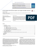 On The Design and Structural Analysis o Fjet Engine Fan Blade Structures