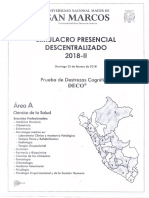 Unmsm Simulacro Presencial Desentralizado 2018 - Ii (Area A) PDF