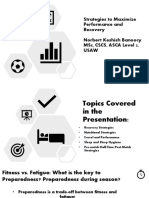 Strategies To Maximize Performance and Recovery Norbert Keshish Banoocy MSC, CSCS, Asca Level 2, Usaw