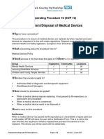 Medical Devices - SOP 10 - Replacement or Disposal of Medical Devices PDF