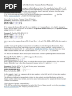 How To Get The Greatest Common Factor of Numbers