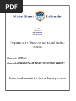 Bed 2206 Intermidiate Microeconomic - Module PDF