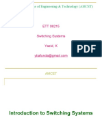 Al-Maktoum Collage of Engineering & Technology (AMCET) : ETT 06215 Switching Systems Yazid, K