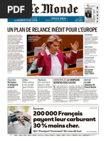 Journal LE MONDE Du Vendredi 29 Mai 2020