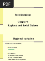 Sociolinguistics Regional and Social Dialects