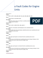 Cummins Engine ISF 2.8, ISB, ISC, ISLe, 4ISBe, 6ISBe, ISDe, ISM, QSM, ISX, QSX Fault Codes