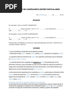 Contrato Privado de Compraventa de Vivienda