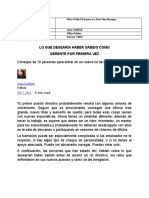 Lo Que Desearía Haber Sabido Como Gerente Por Primera Vez