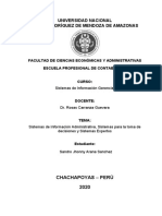 Sistema de Informacion Administrativa, Sistema para Toma de Decisiones y Sistemas Expertos