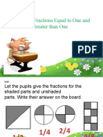 Lesson 56 Fractions Equal To One and Greater Than One