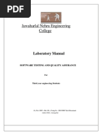 Jawaharlal Nehru Engineering College: Laboratory Manual