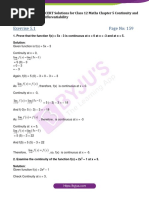 NCERT Solutions For Class 12 Maths Chapter 5 Continuity and Differentiability