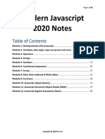 Modern Javascript 2020 Notes