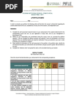 E-Portfolio Rubric: Programa Institucional de Ingles - Formato Virtual English Three - Unit 1