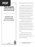 Triple Standards:: Quick Reference Guide To Private Environmental, Quality, and Social Standards