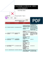 Indira Gandhi National Open University: List of Study Centres