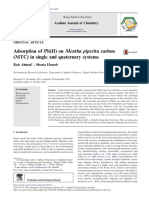 Adsorption of PB (II) On Mentha Piperita Carbon (MTC) in Single and Quaternary Systems