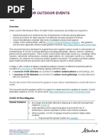 Guidance For Outdoor Events: Covid-19 Information