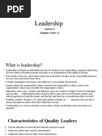 Leadership: (Chapter 2 Part-1)