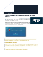 Linux CD For Recover All Windows Passwrd