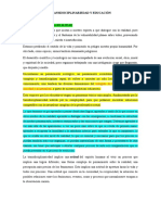 Transdisciplinariedad y Educación - Resumen