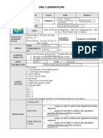 Daily Lesson Plan: WEE K DAY Date Class Time Subject