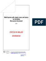 Status in Wales: Ward Layouts With Single Rooms and Space For Flexibility Discussion Document